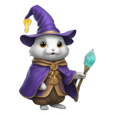 Rabbit wizard sticker