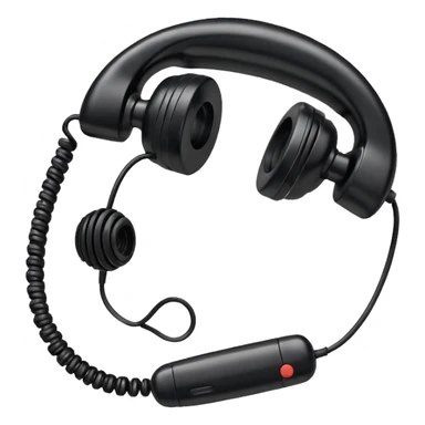 old telephone headset sticker