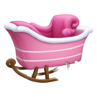 Pink sleigh sticker