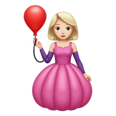 Woman Being Inflated   sticker