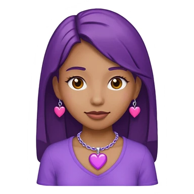 Marcie purple heart emoji sticker