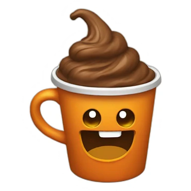 poop pumpking coffee sticker