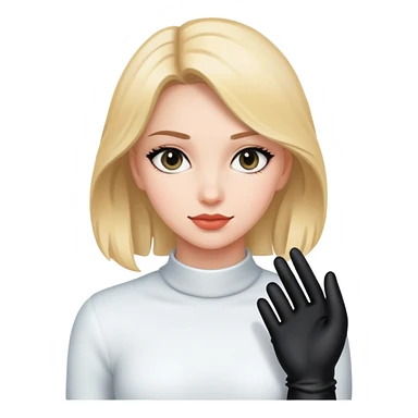 Girl only wearing black gloves sticker