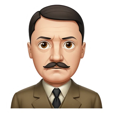adolf hitler with an angular square mustache sticker