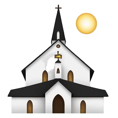 Black church sticker