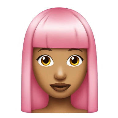 Nicki Minaj with pink bang hair sticker