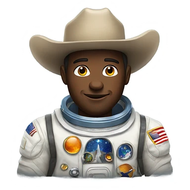 Astronaut cowboy sticker