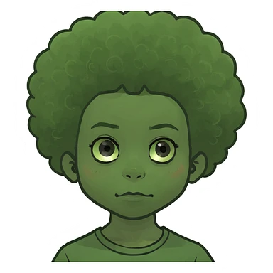 Kid with Afro  sticker