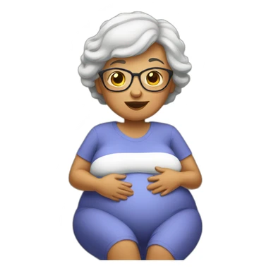 Pregnant grandma sticker