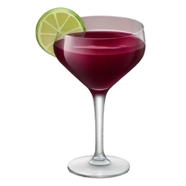 Burgundy cocktail sticker