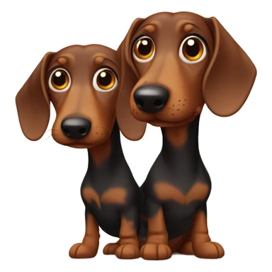Two dachsnds sticker