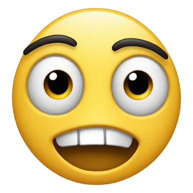 Emoji with big eyes and wow expression  sticker