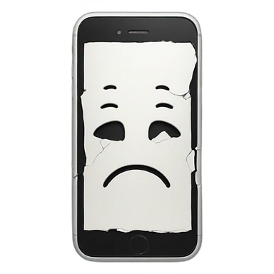 damaged iphone sticker