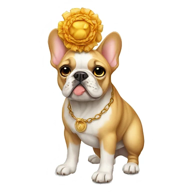 French bulldog in the form of a lion sticker