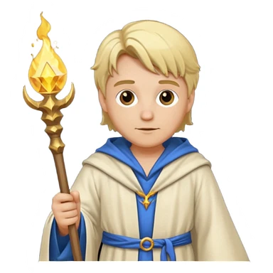 blonde wizard no hat sticker