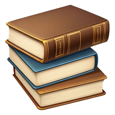 a stack of books sticker