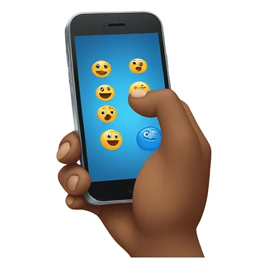 hand holding phone sticker