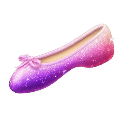Sparkling ombré pink purple ballet slippers sticker