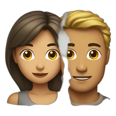 Une femme avec un visage d'homme sticker