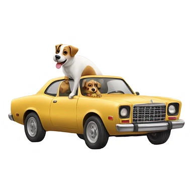 dog kiss car sticker