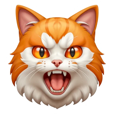 Chat qui crie de toute ses forces sticker