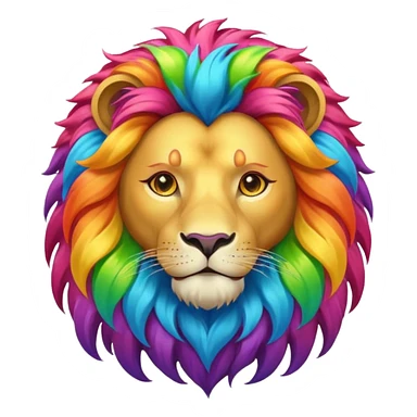 Lion rainbow sticker