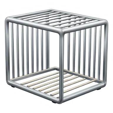 simple cage thin bars straight square surface sticker