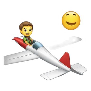 Sailplane with boy sticker