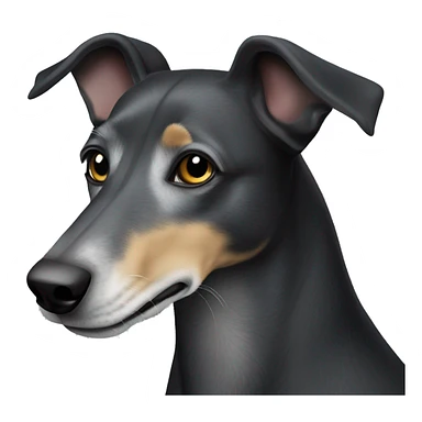 black lurcher grey hound cross dog  sticker
