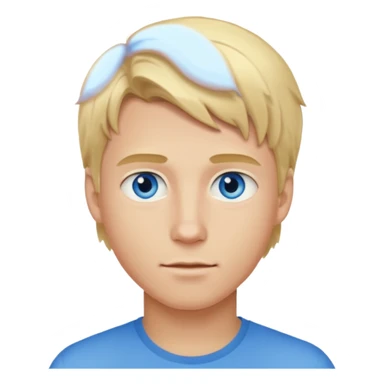 young man with blond hair sticker