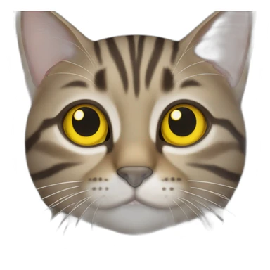 Tabby cat with yellow eyes sticker