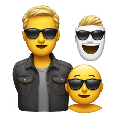 Emoji sunglasses and heat  sticker