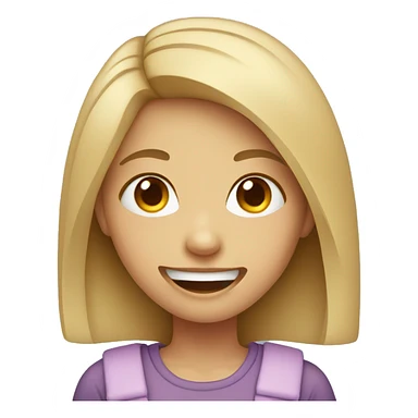 girl with braces  sticker