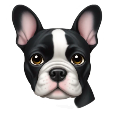 All Black French bulldog sticker