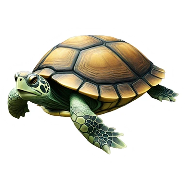 turtle on moon sticker