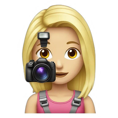 Blond girl Photographer sticker