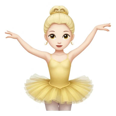 Ballerina with yellow face sticker