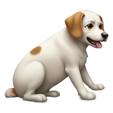 A dog on the roof sticker