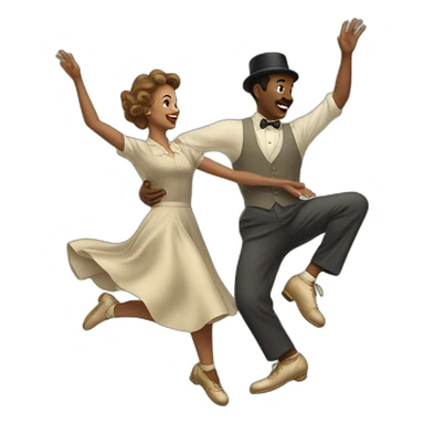 Lindy hop dance sticker