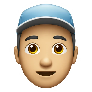 Un hombre con piel clara  y gorra joven sticker