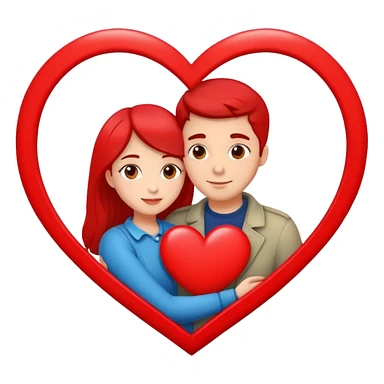  Toi + moi dans un coeur rouge  sticker