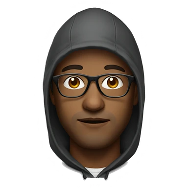 man in a hood and glasses sticker