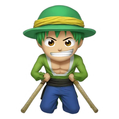 Luffy et zoro sticker