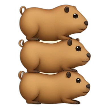 Cappybara stack sticker