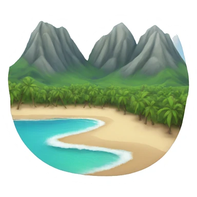 Beach and Mountain  sticker