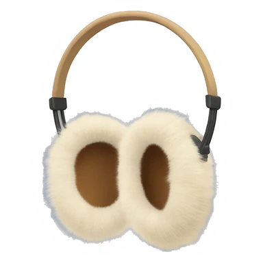 beige fur earmuffs sticker