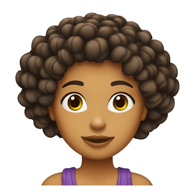 chica con trenzas afro sticker