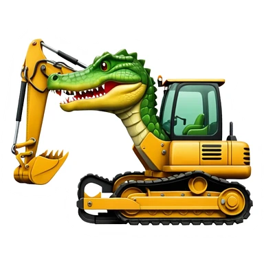 Crocodile in excavator sticker