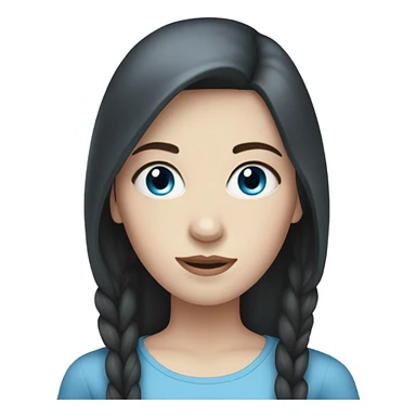 Dark haired blue eyed pale white women sticker