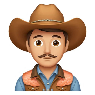cowboy salmon  sticker